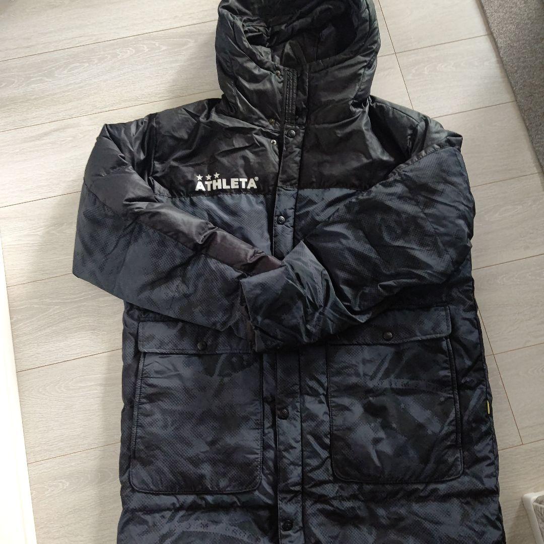 ATHLETA ベンチコート ブラック Lサイズ サッカー