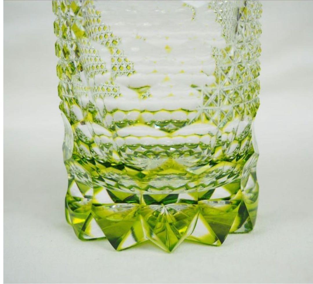 送料無料　伝統工芸士『篠崎清一』作江戸切子グラス2点　共箱　真作保証　篠崎硝子