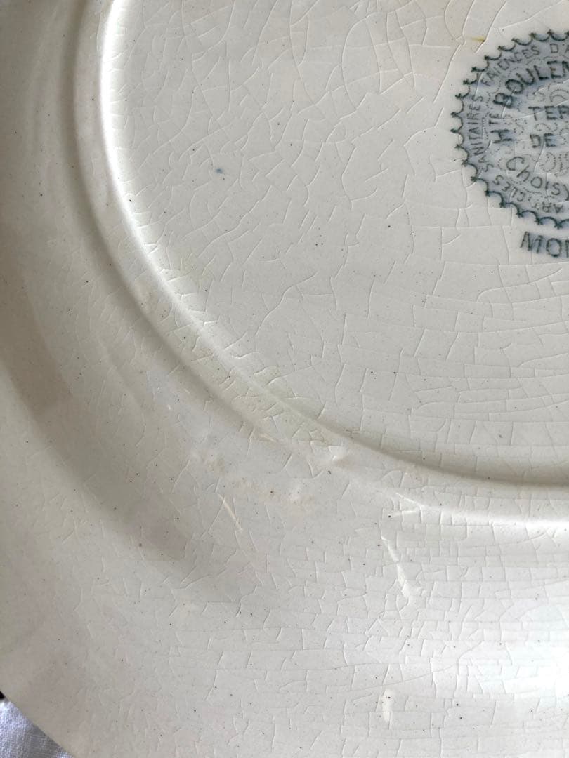 フランスアンティーク　ショワジールロワ　プレート　平皿　小鳥