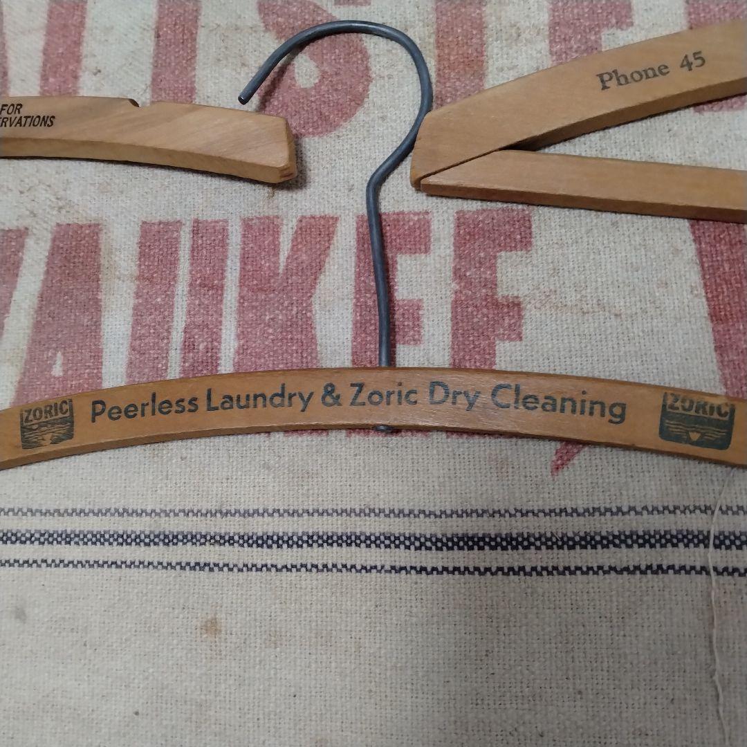 50s vintage wood hanger made in usa　5本