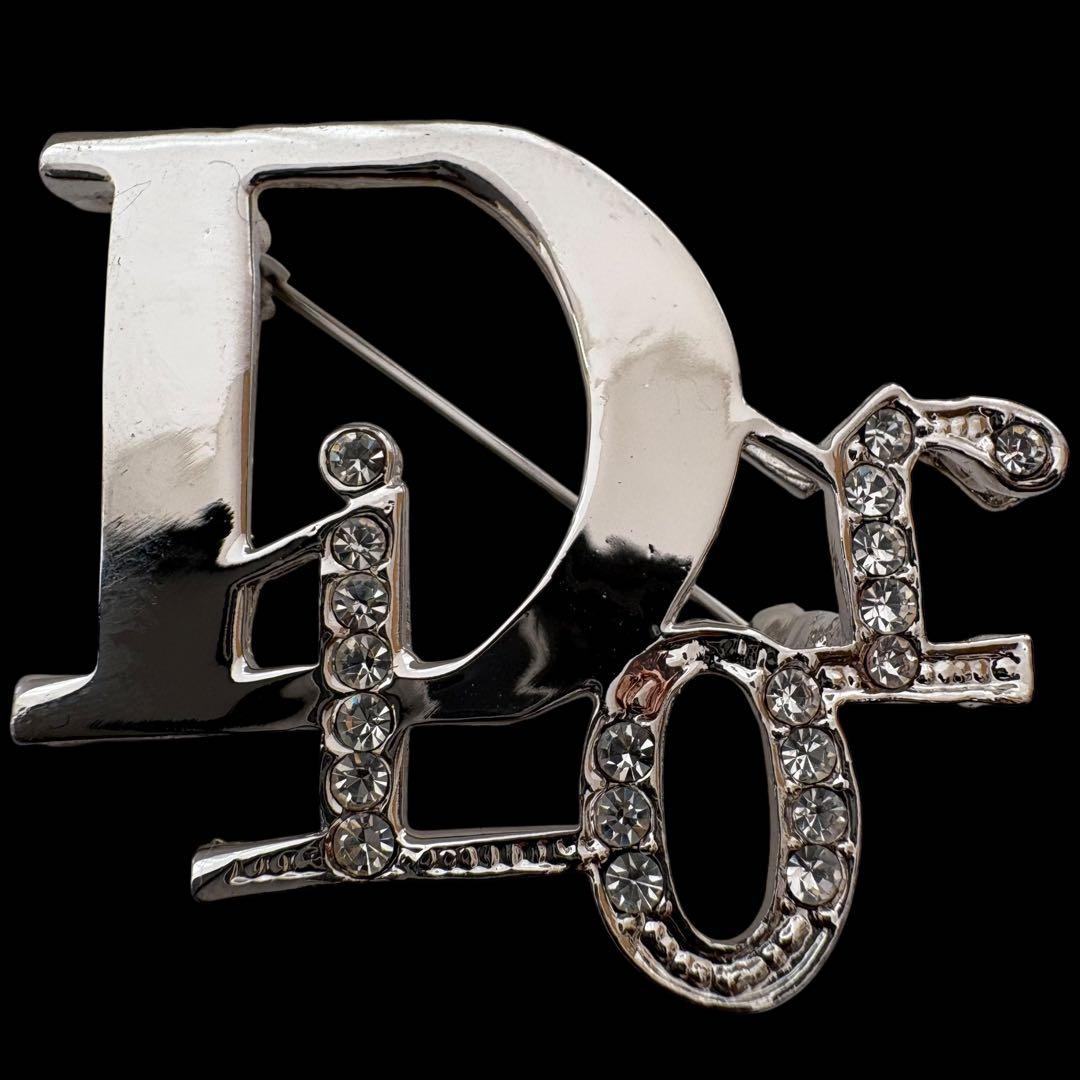 【美品 正規品 】クリスチャンディオール Diorブローチ　ラインストーン