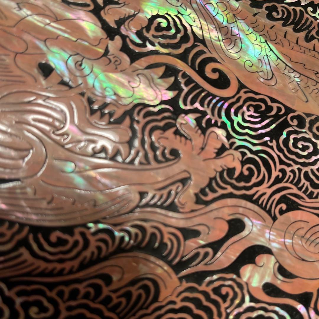 作家　漆器 ドラゴン模様の箱