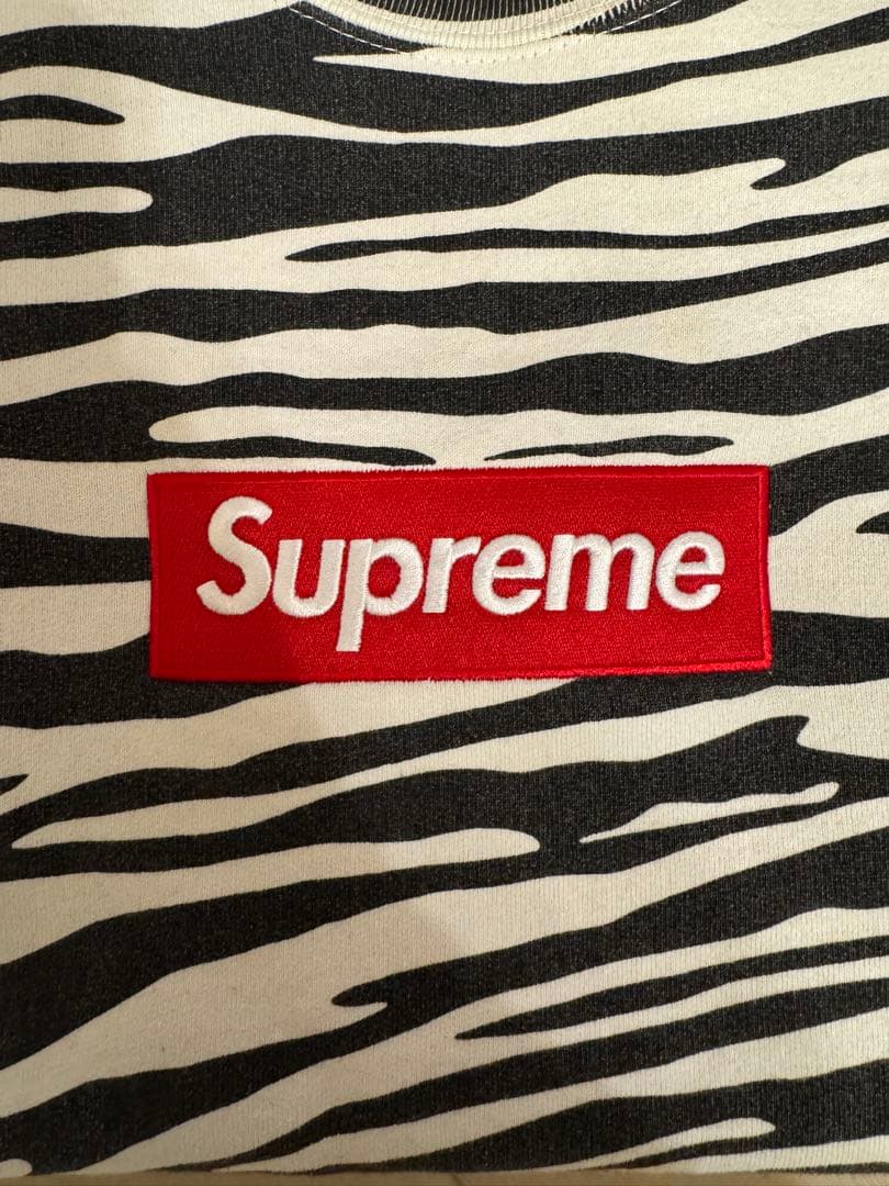 トップス Supreme Box Logo Crewneck \"Zebra\"
