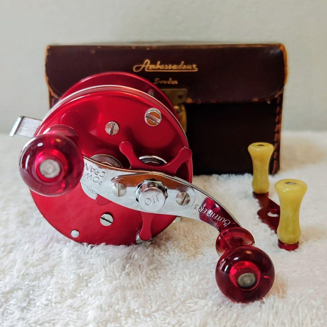 ABU Ambassadeur 5000 Red BigA パワハン 皮ケース付