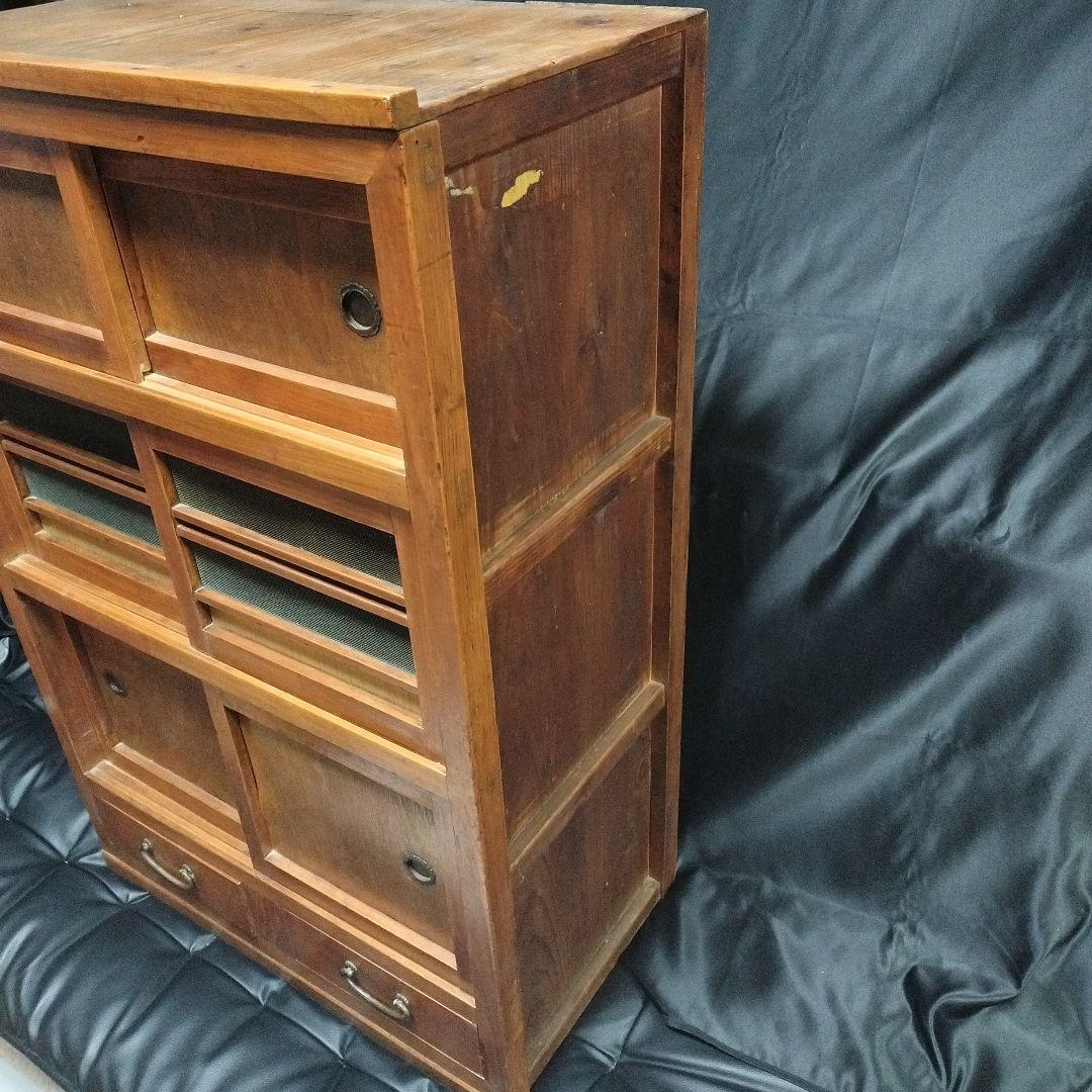 アンティーク 水屋箪笥 食器棚 和家具 時代物 和箪笥 タンス 木製