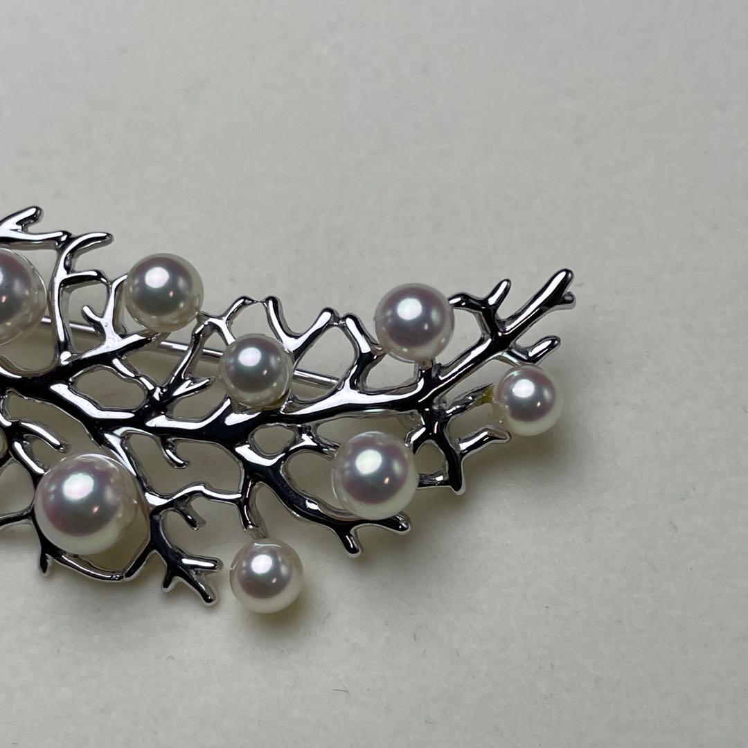 ミキモト アコヤ真珠 ブローチ 最大5.0mm SILVER