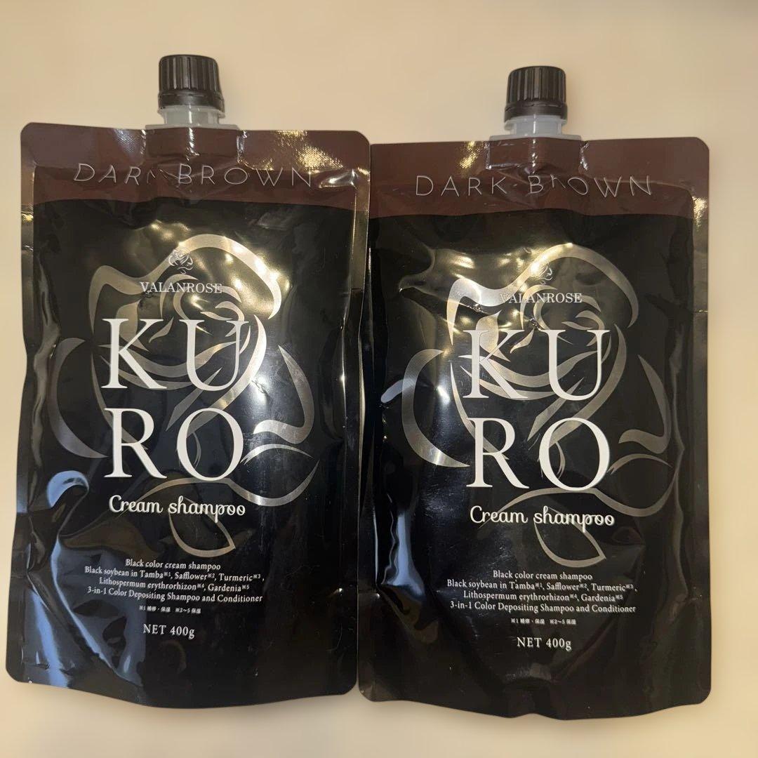 【新品未使用】バランスローズ/KUROシャンプー（ダークブラウン）400g2個