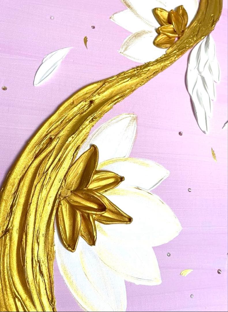 開運絵画　オリジナル　龍神様　蓮の花　守護天使　守護様からのメッセージ