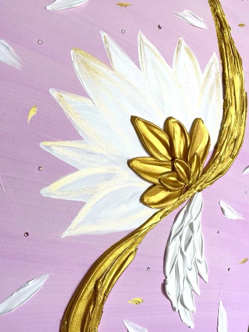 開運絵画　オリジナル　龍神様　蓮の花　守護天使　守護様からのメッセージ