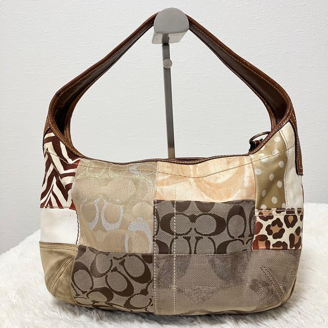 COACH✨コーチ　ワンショルダー　ハンドバッグ　パッチワーク