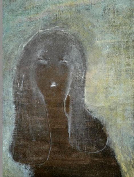 油絵 菅家令子 絵 絵画 インテリア 額付(黒) F4-100512 人物 女性