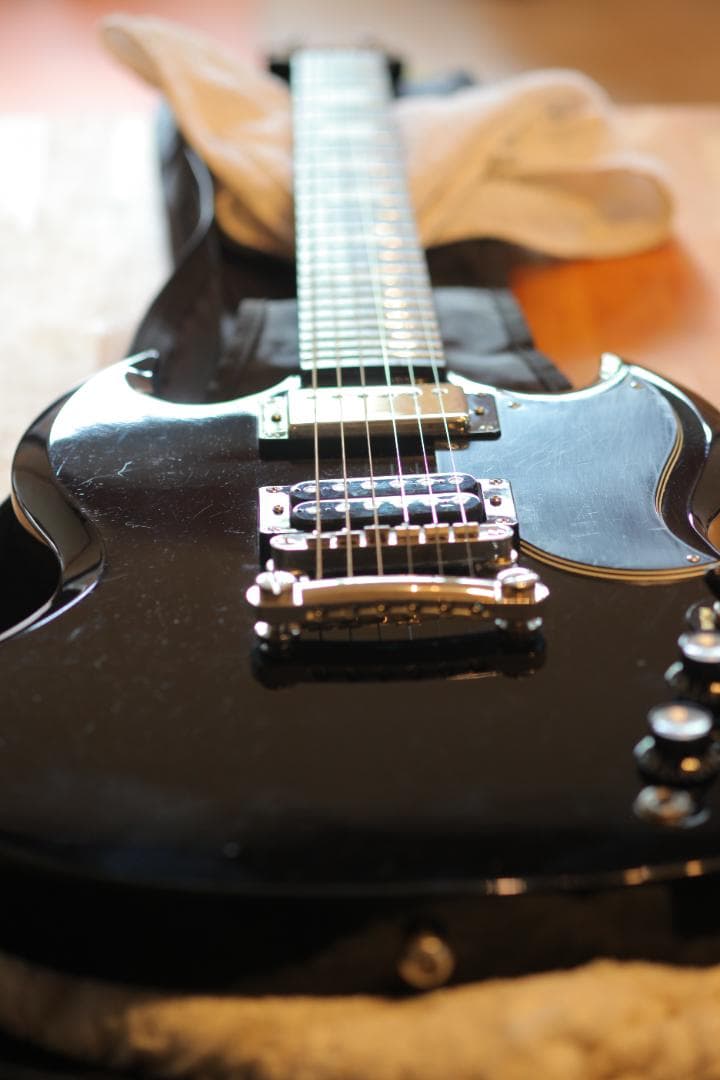 動画あり! Epiphone SG Pro ソリッドブラック整備済