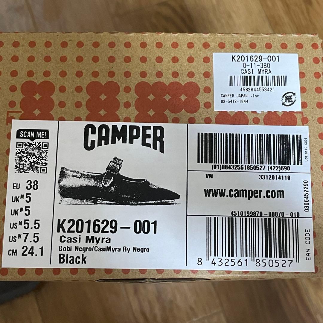CAMPER CASI MYRA ブラック　38 カシマイラ