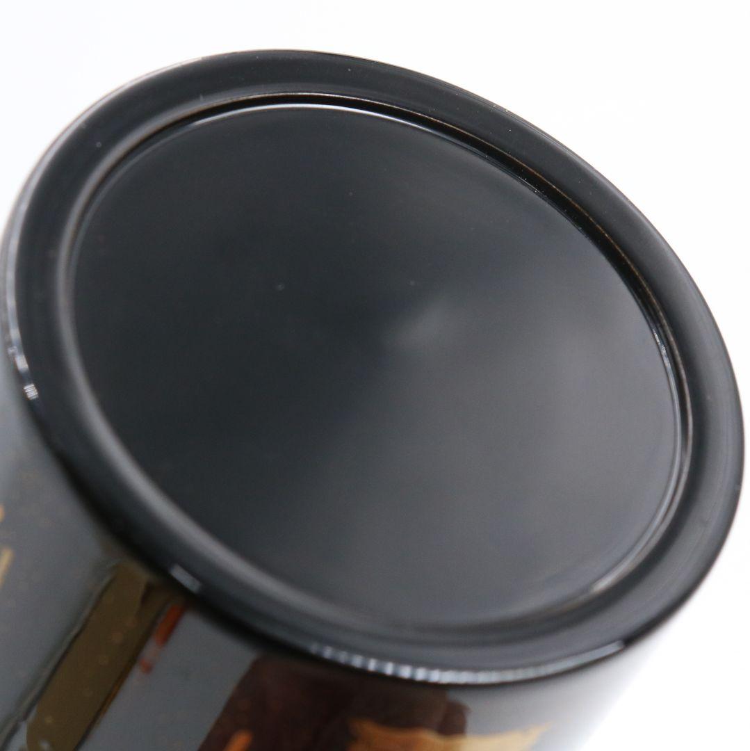 吉田祥雲作 七賢人蒔絵 面根来 薄茶器 茶道具 共箱　M991