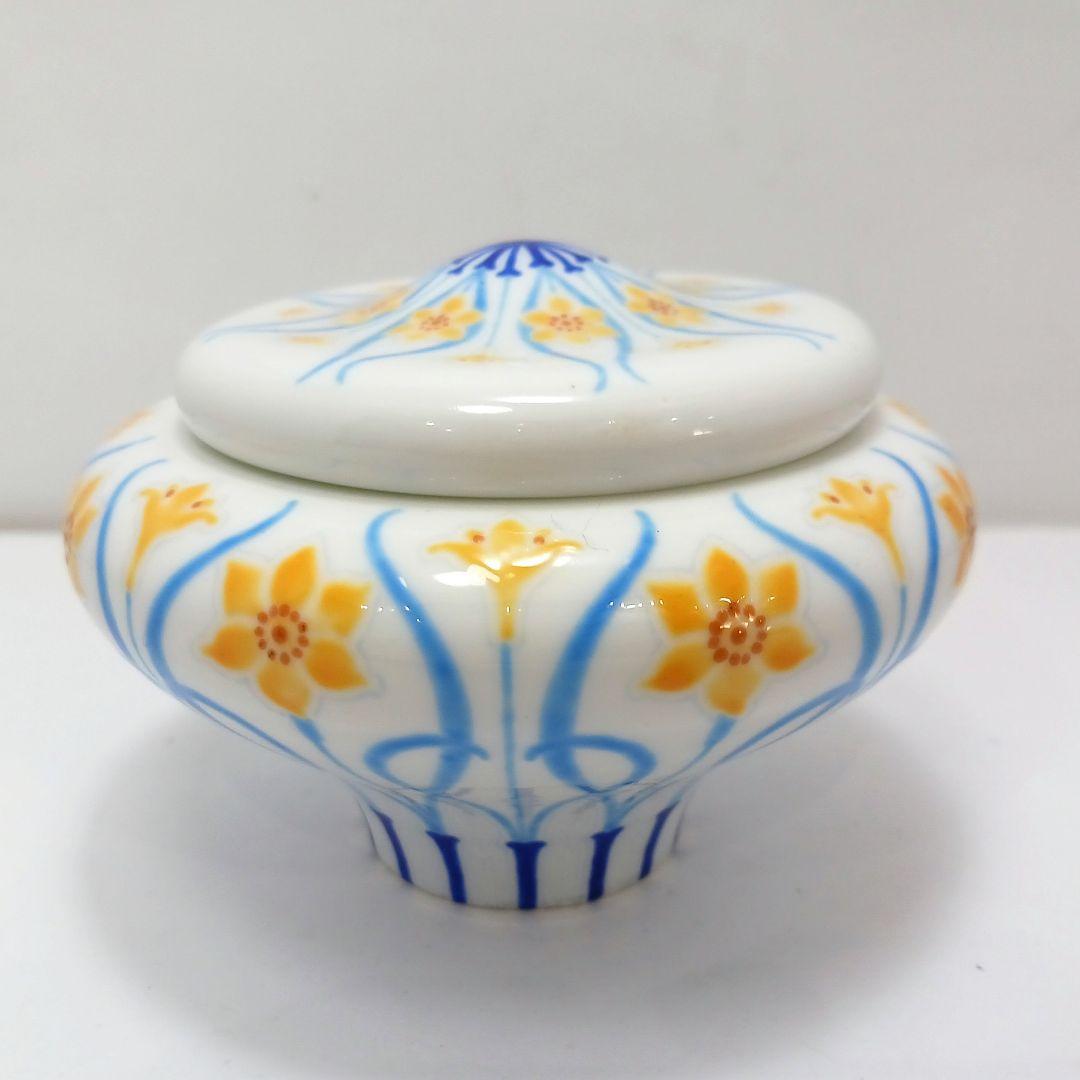 Y720 セーブル ヴィンテージ フランス製 希少 水仙図蓋物　ten