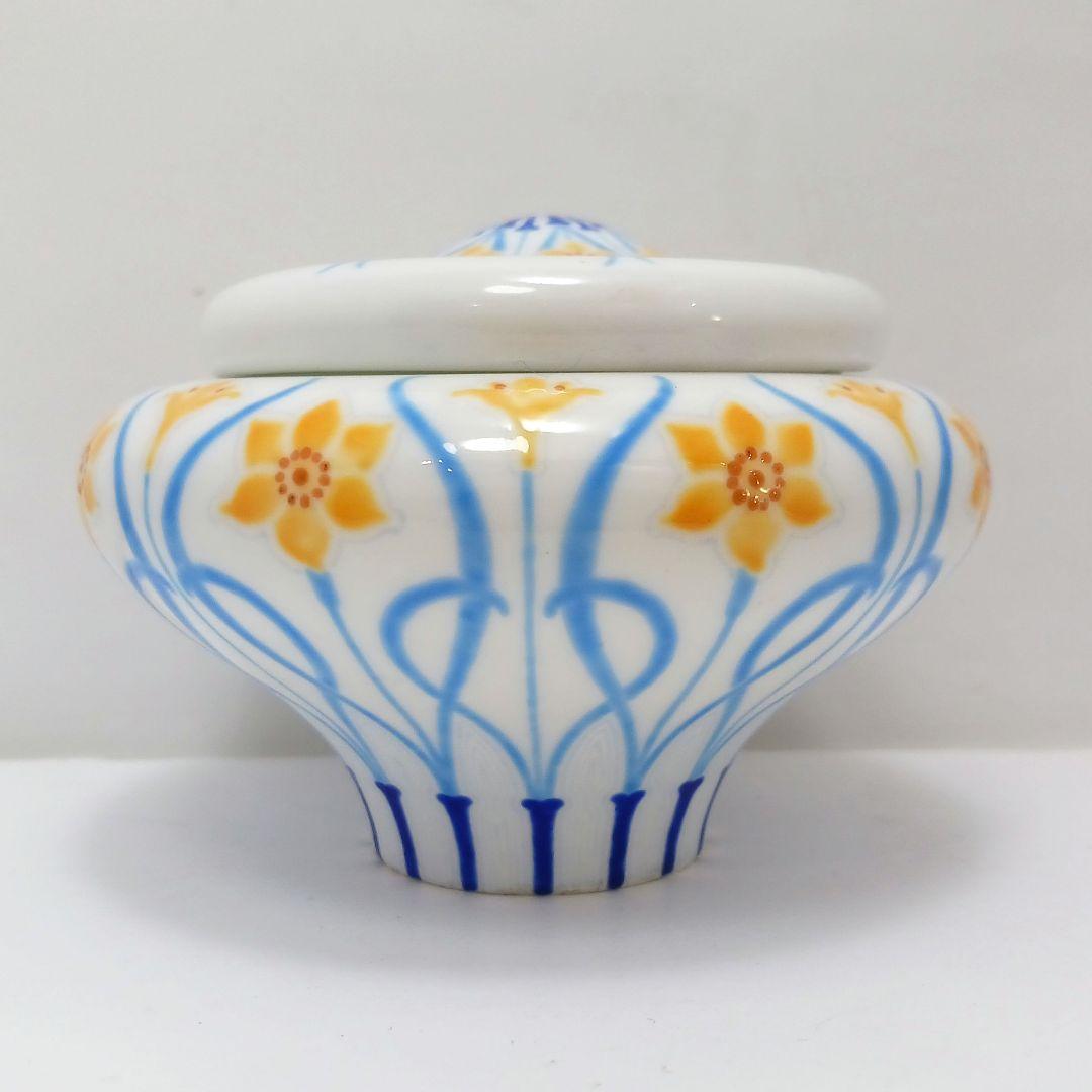 Y720 セーブル ヴィンテージ フランス製 希少 水仙図蓋物　ten