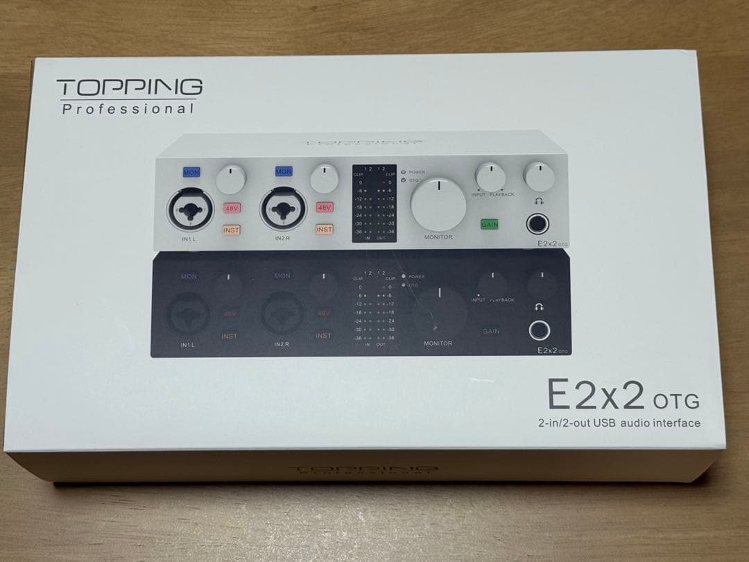 Topping E2x2 OTG ブラック オーディオインターフェイス