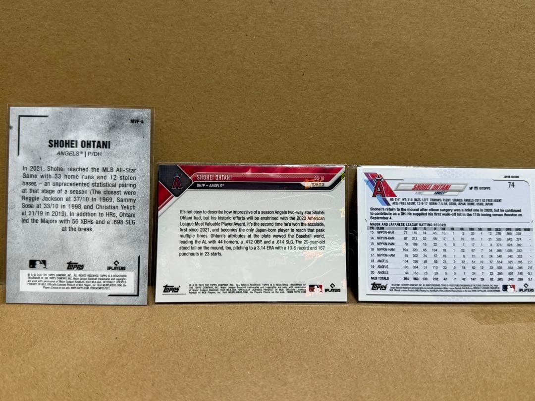 大谷翔平 MVP フィギュア 2021年　toppsカード