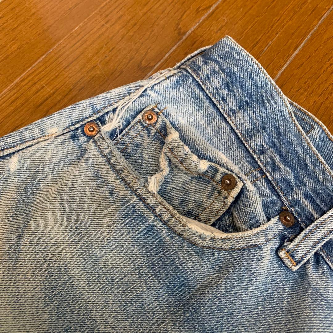 リーバイス 66後期 501 ボタン裏6 赤耳 ヴィンテージ デニム リペアなし