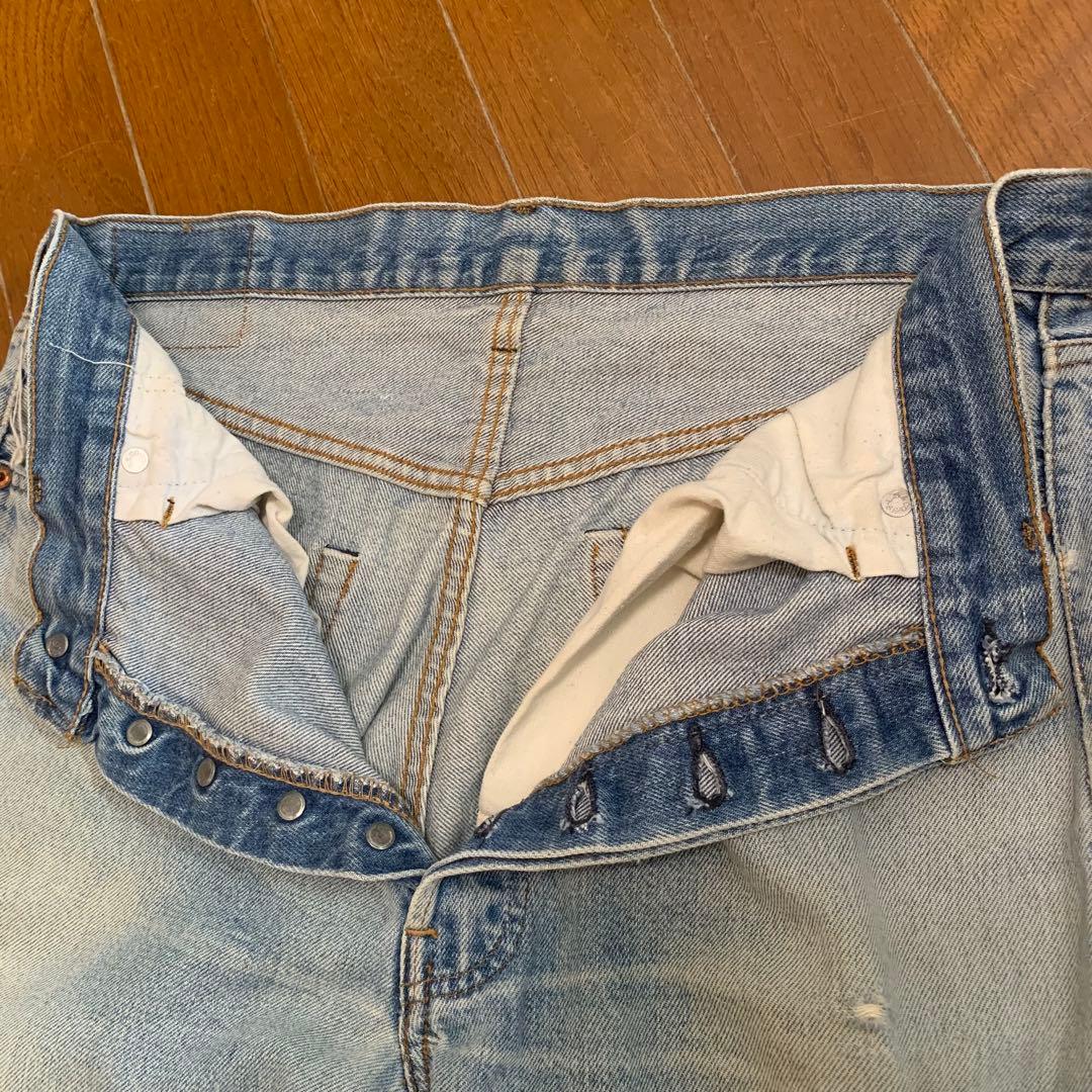 リーバイス 66後期 501 ボタン裏6 赤耳 ヴィンテージ デニム リペアなし