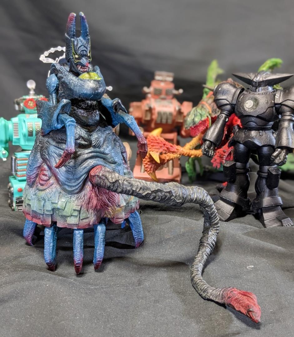 鉄甲機ミカヅキ＆登場イドム（タカラ）PVCフィギュア６体セット