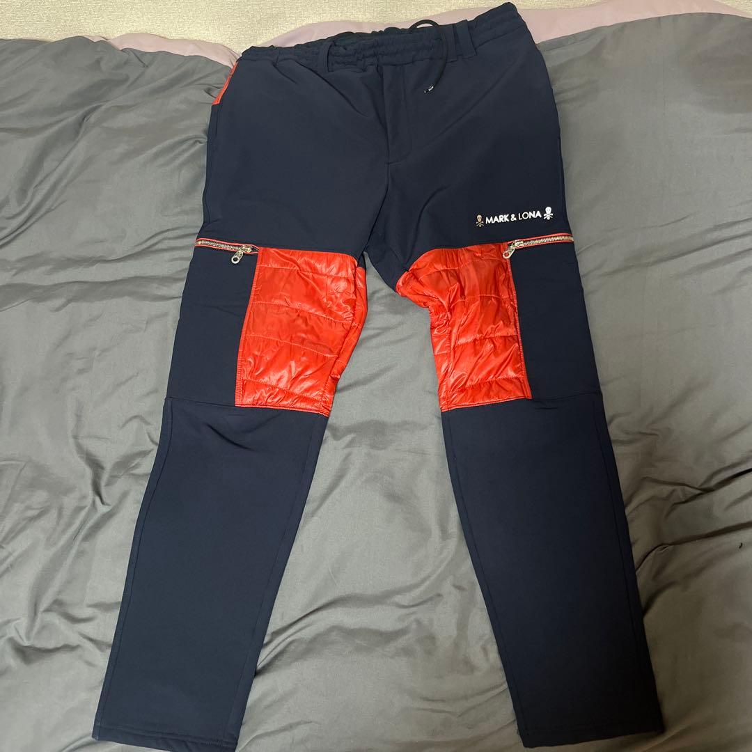 マークアンドロナ メンズセットアップ ネイビー レッド