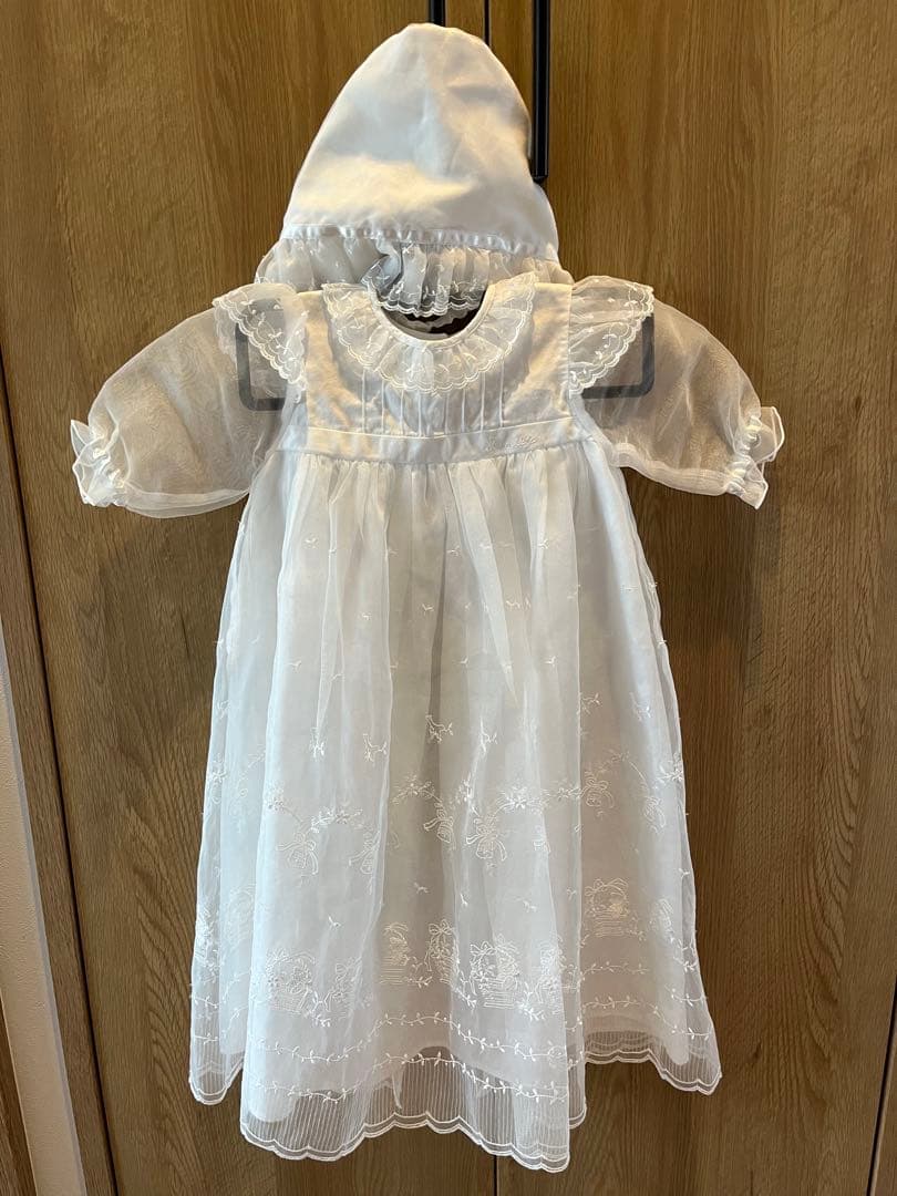 【くまちゃん】ファミリア セレモニー用ベビードレス 帽子セット