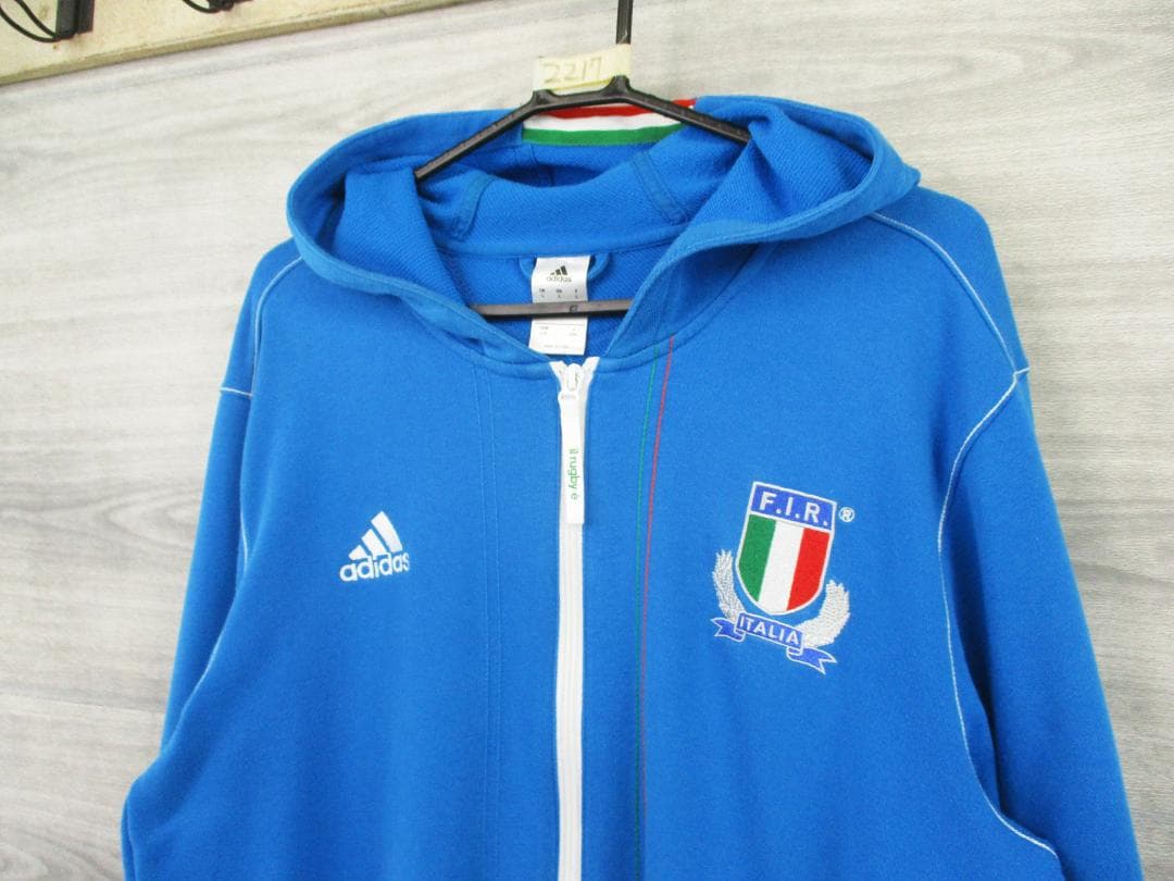 adidas アディダス＜イタリアラグビー代表 フルジップパーカー＞M2217s