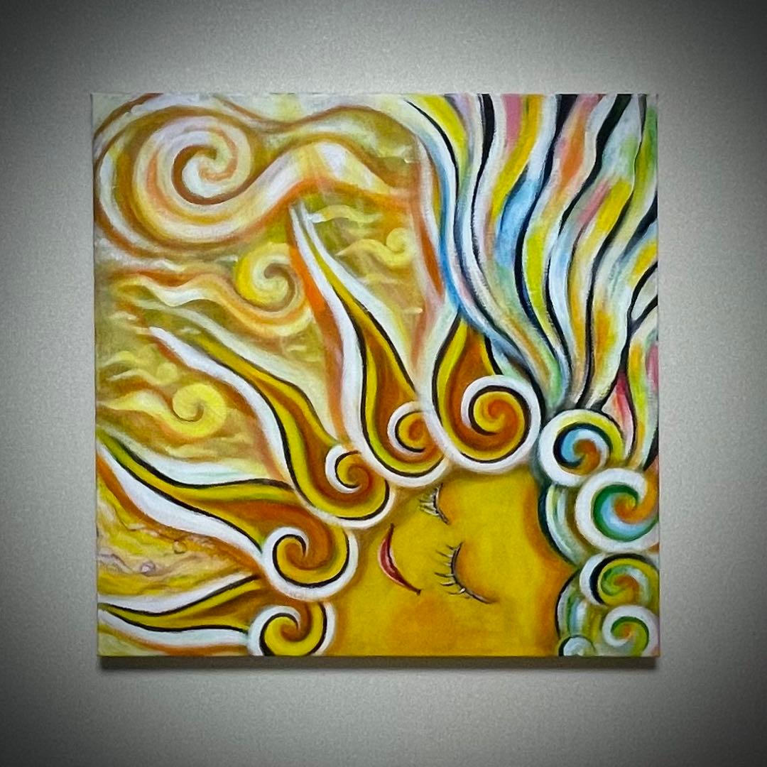 【SUN】 太陽　明るいお部屋に原画の販売です(^^) アクリル絵画