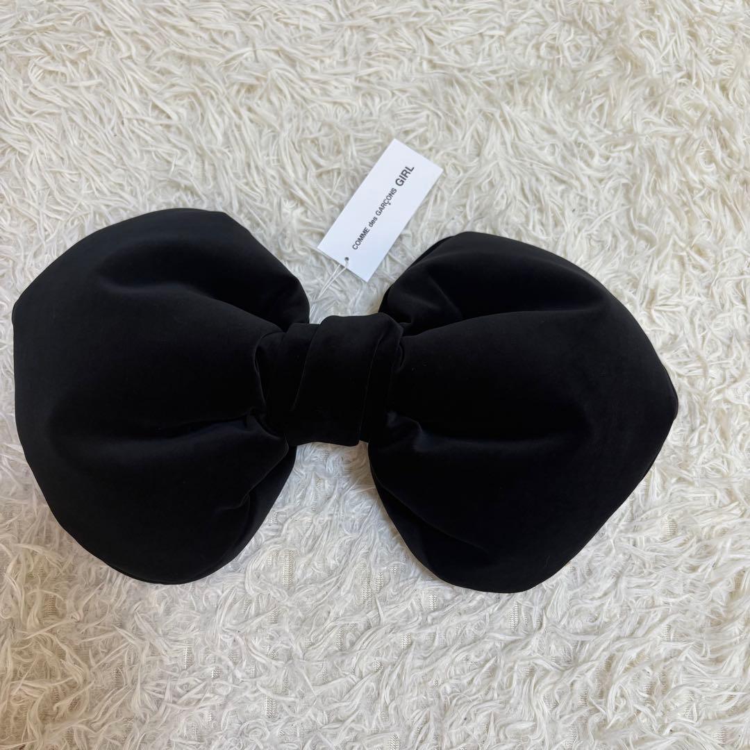 新品未使用タグ付　コムデギャルソンガール　ビッグリボン　ブローチ　ブラック