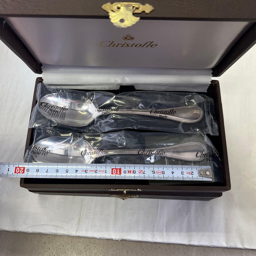 Christofle スプーンセット 2本入り　未開封1開封使用済1
