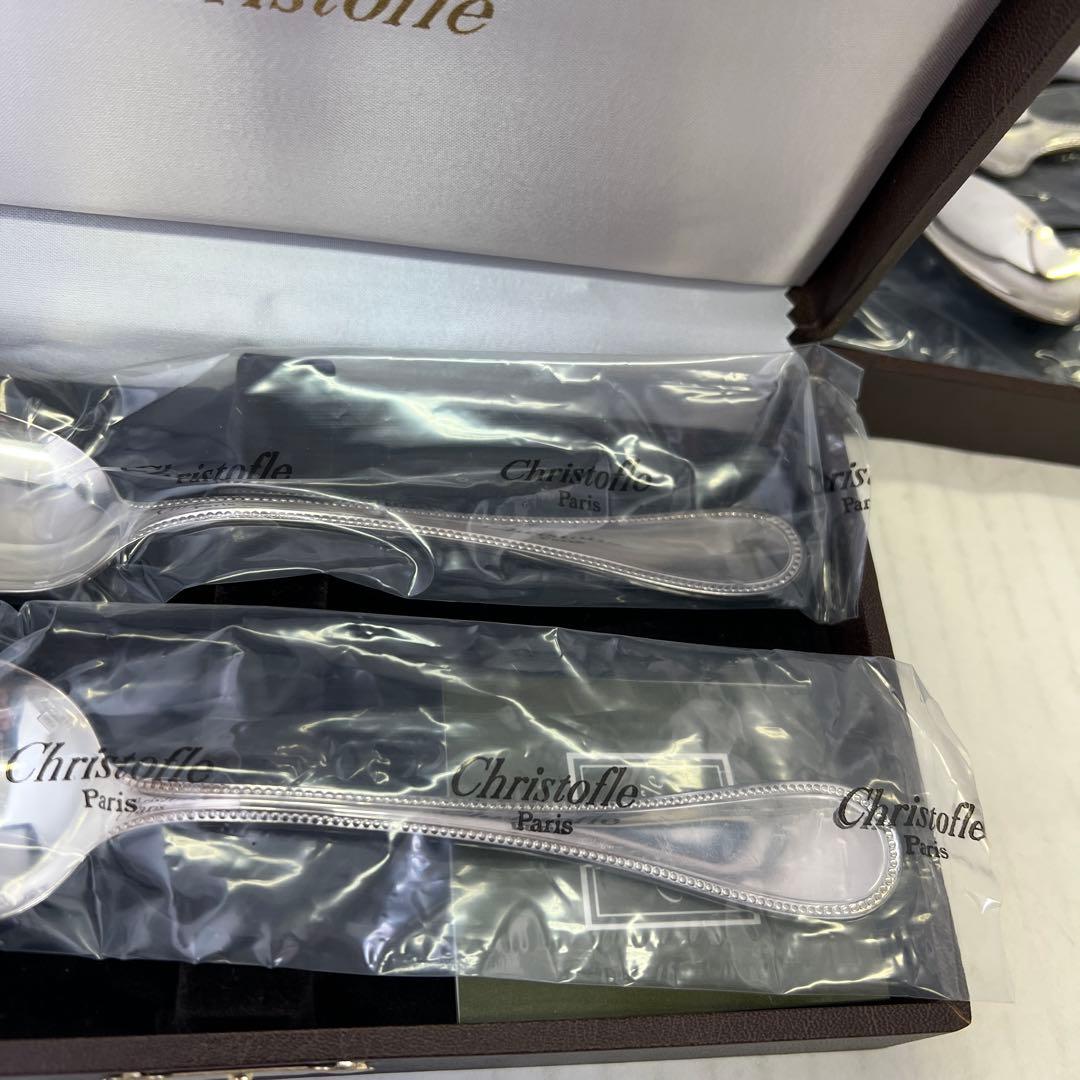 Christofle スプーンセット 2本入り　未開封1開封使用済1