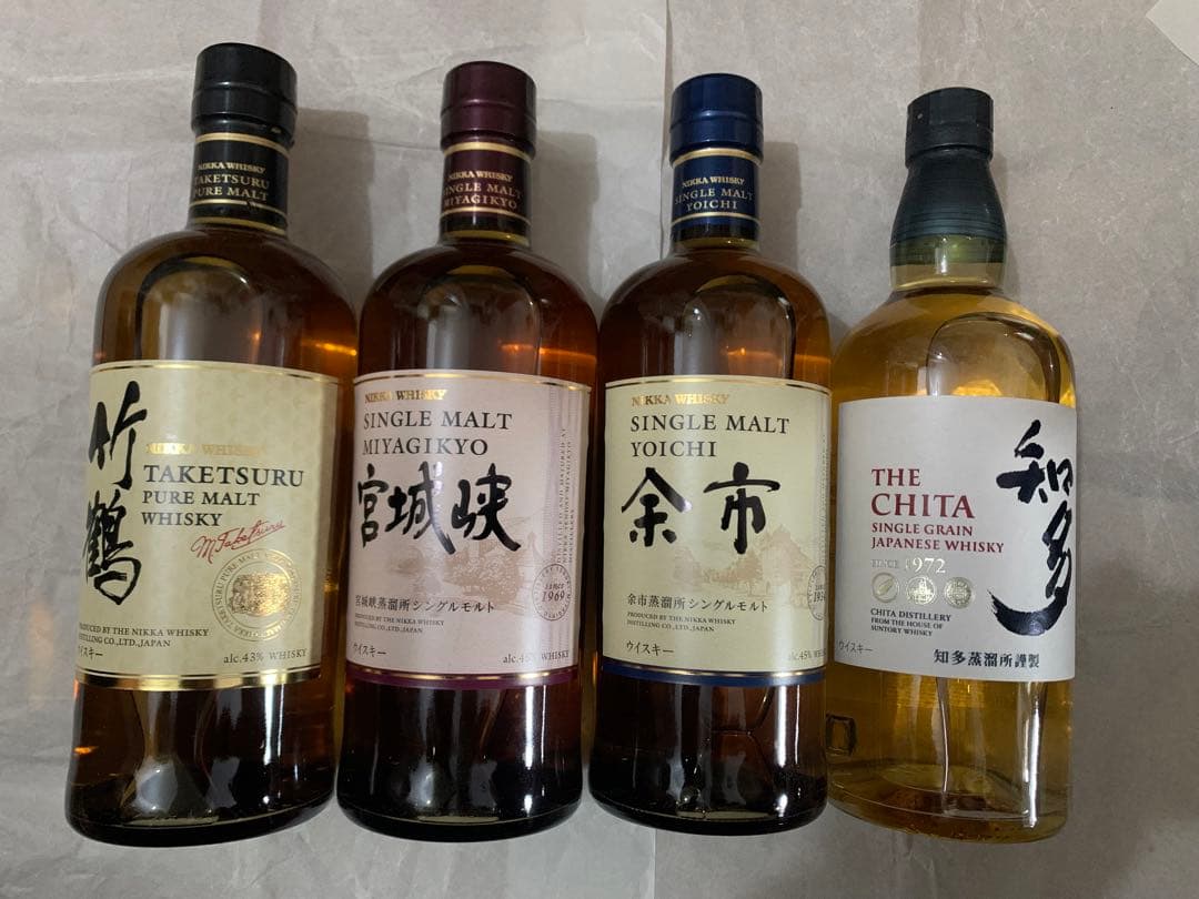 新品 竹鶴 余市 宮城峡 知多 ウイスキー 700ml 4本 セット