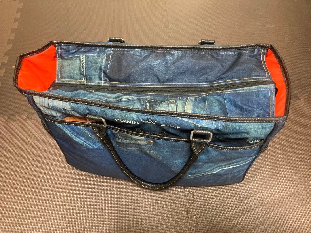 【しん】EDWIN GOLF デニム風キャディ• サブ•ボストンバッグ3点