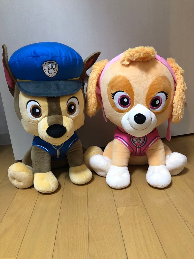 パウパトロール　チェイスとスカイ特大ぬいぐるみ