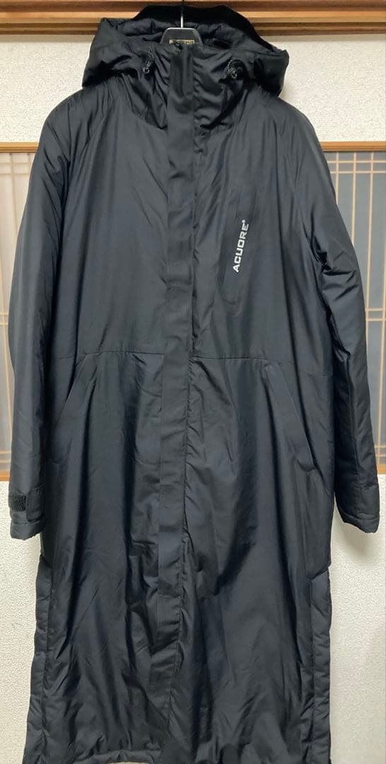 ACUORE ブラック 中綿　ベンチコート フード付き　美品　貴重　サイズ　L
