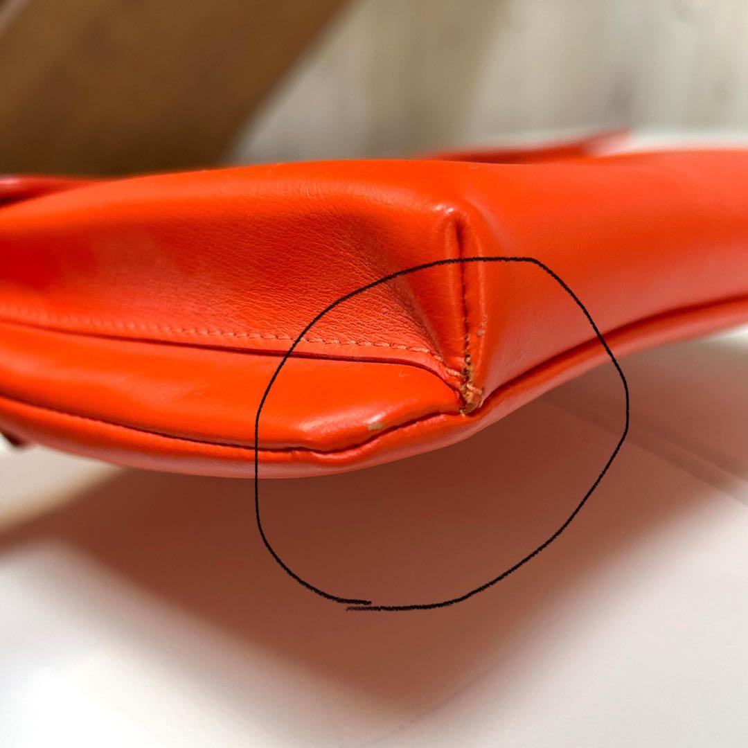 COS レザー ショルダーバッグ ウエストバッグ　オレンジ