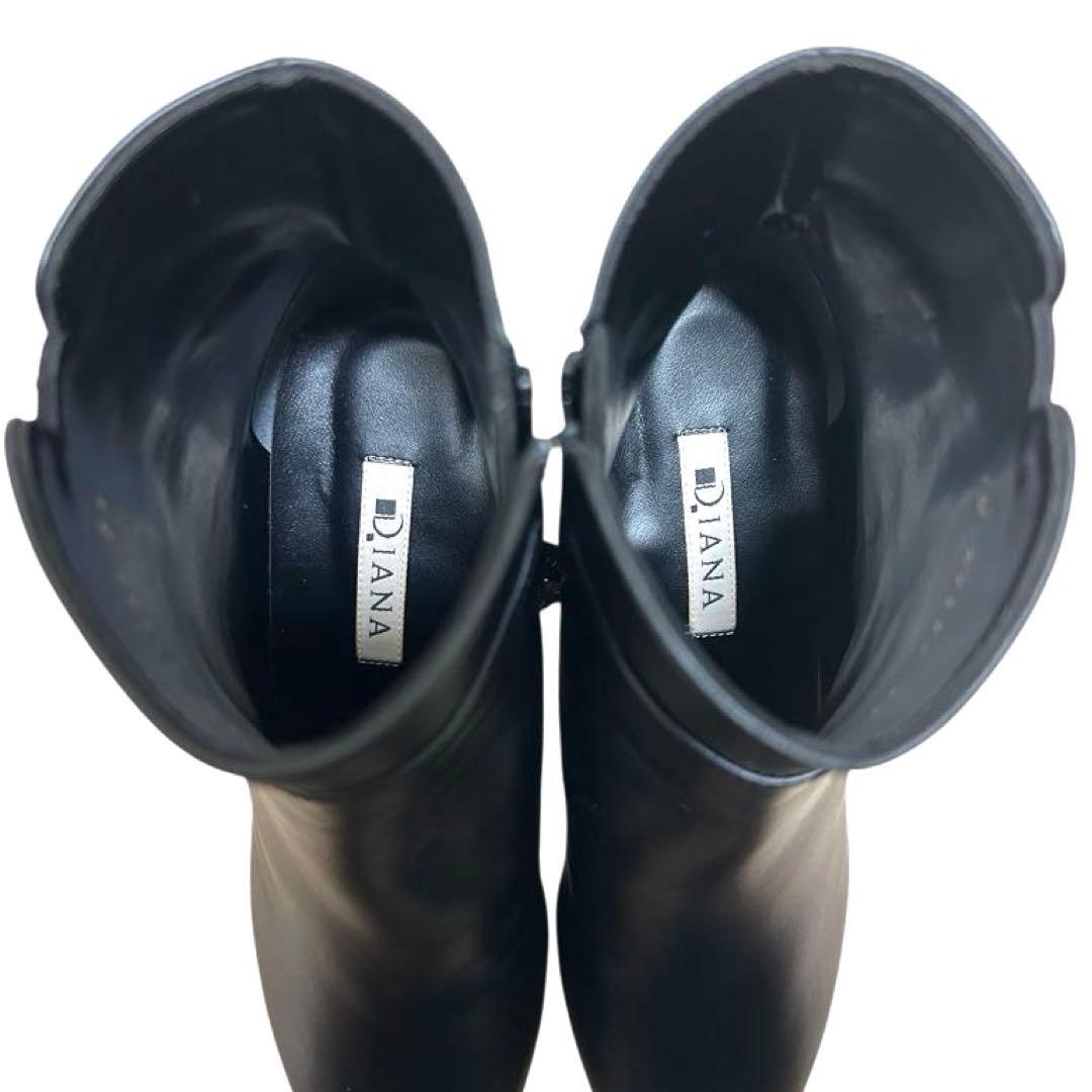 【極美品】DIANA ショートブーツ ブラック　24㎝