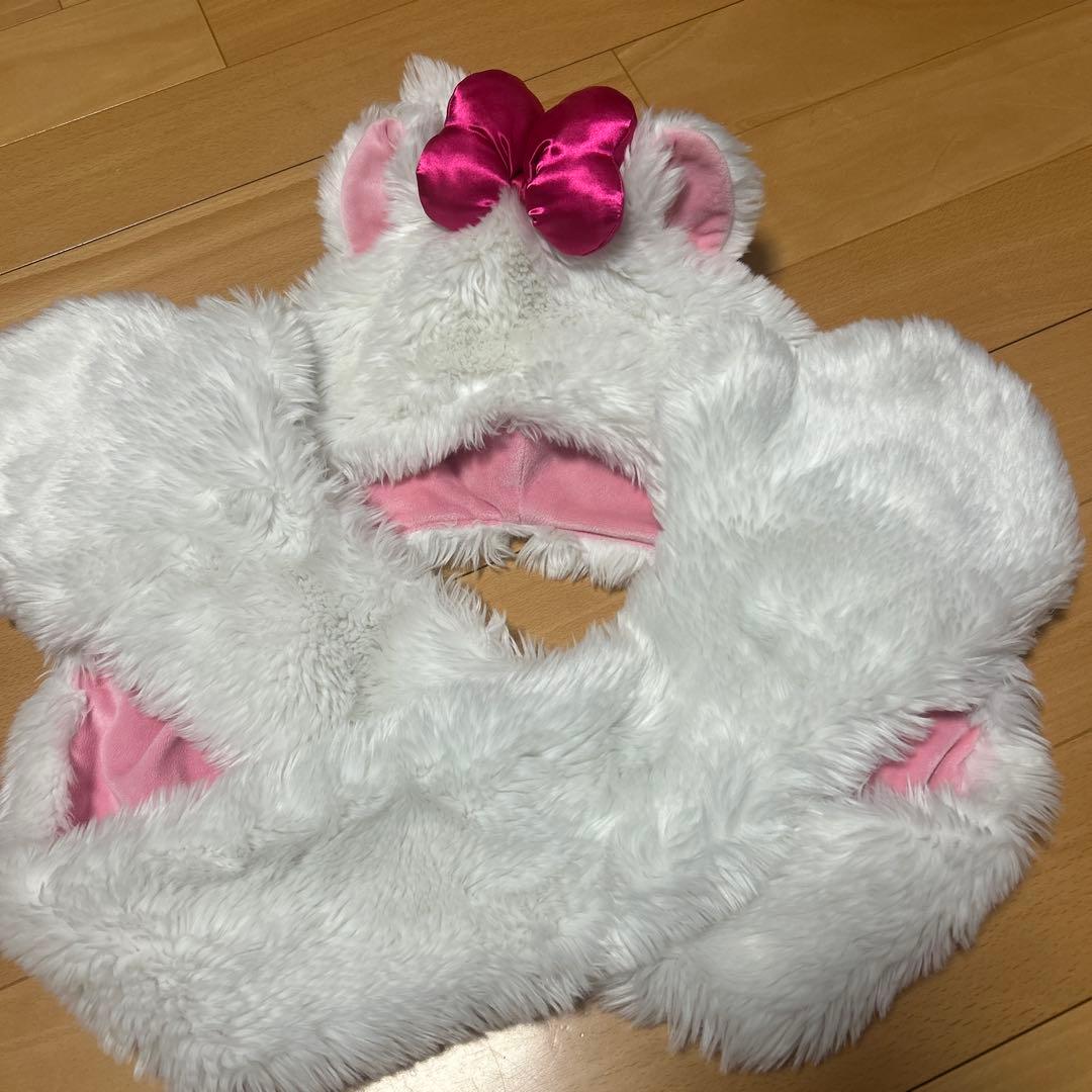 マリーちゃん　マフラーファンキャップ　ディズニー