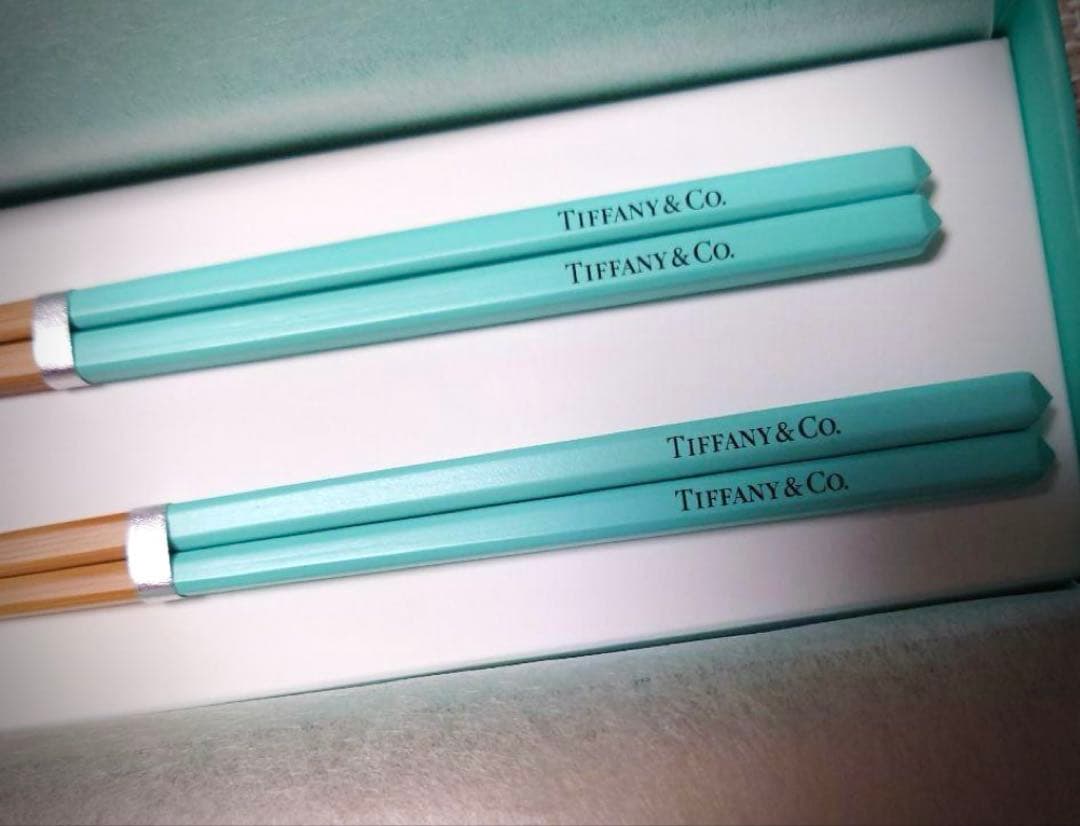 Tiffany オリジナル夫婦箸 / 正規箱&正規紙袋付き