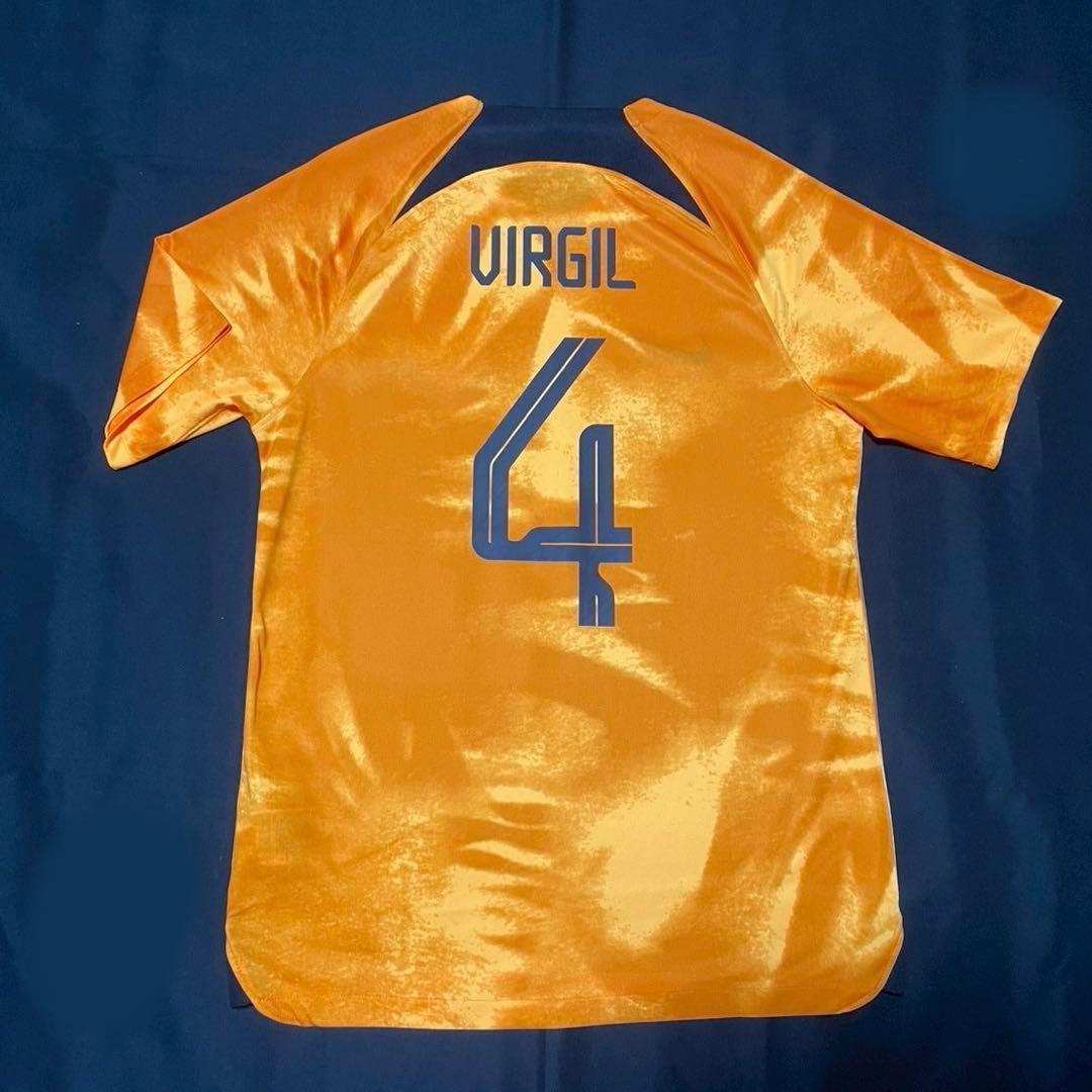 【正規品／美品】2022 オランダ代表 ホーム ファン・ダイク 4 NIKE L