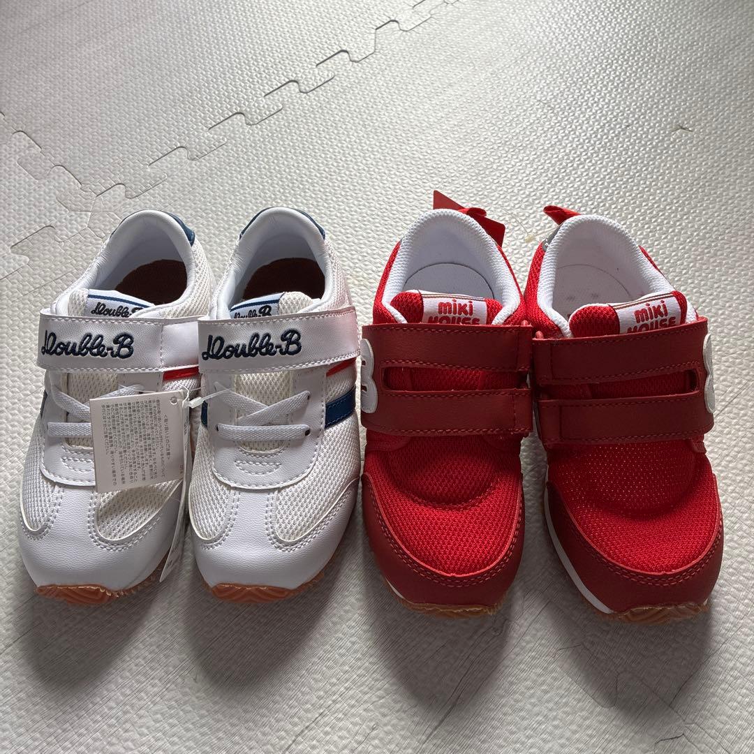新品　miki house スニーカー 18CM 2足セット