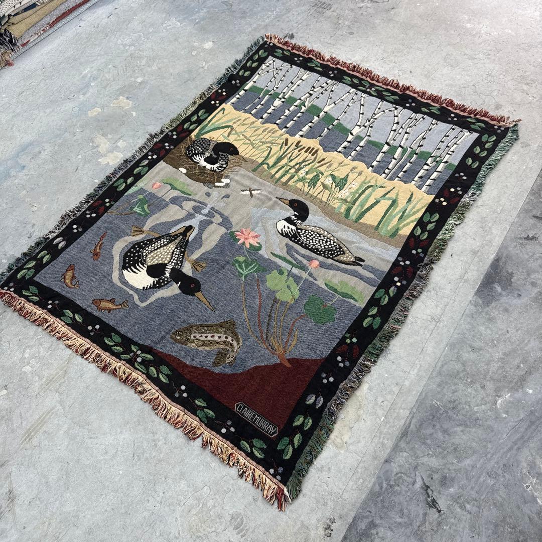 80年代LL Bean マルチカバー　ソファーカバー　ラグ 157x105