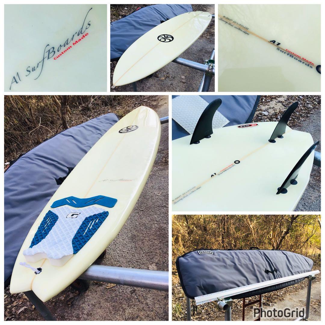 A1サーフボード製  Tsaiカスタムシェイプ 6ft ケース付 美品