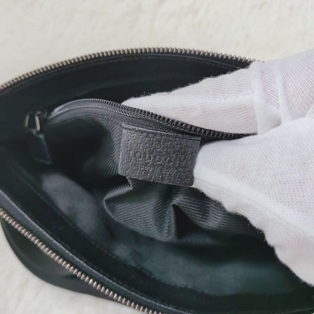 【✨美品✨】グッチ ショルダーバッグ GGキャンバス ブラック