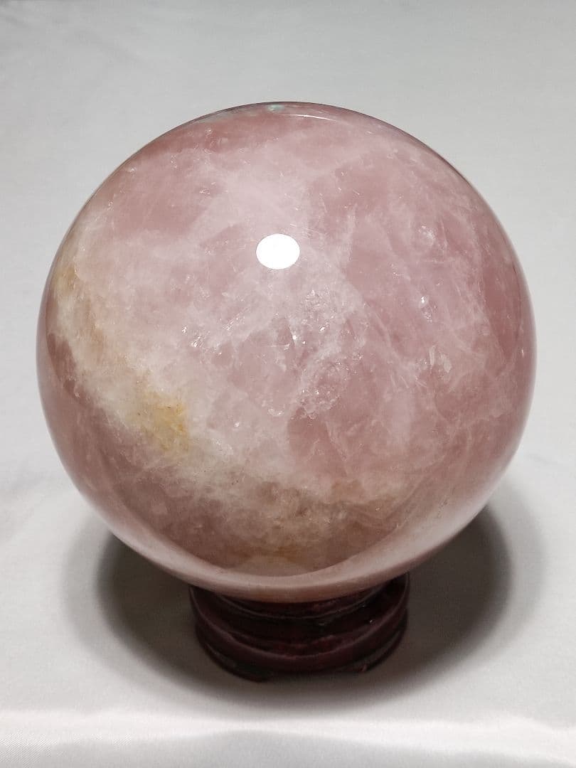 パワーストーン　天然石　ローズクォーツ　丸玉　直径10cm　No.375