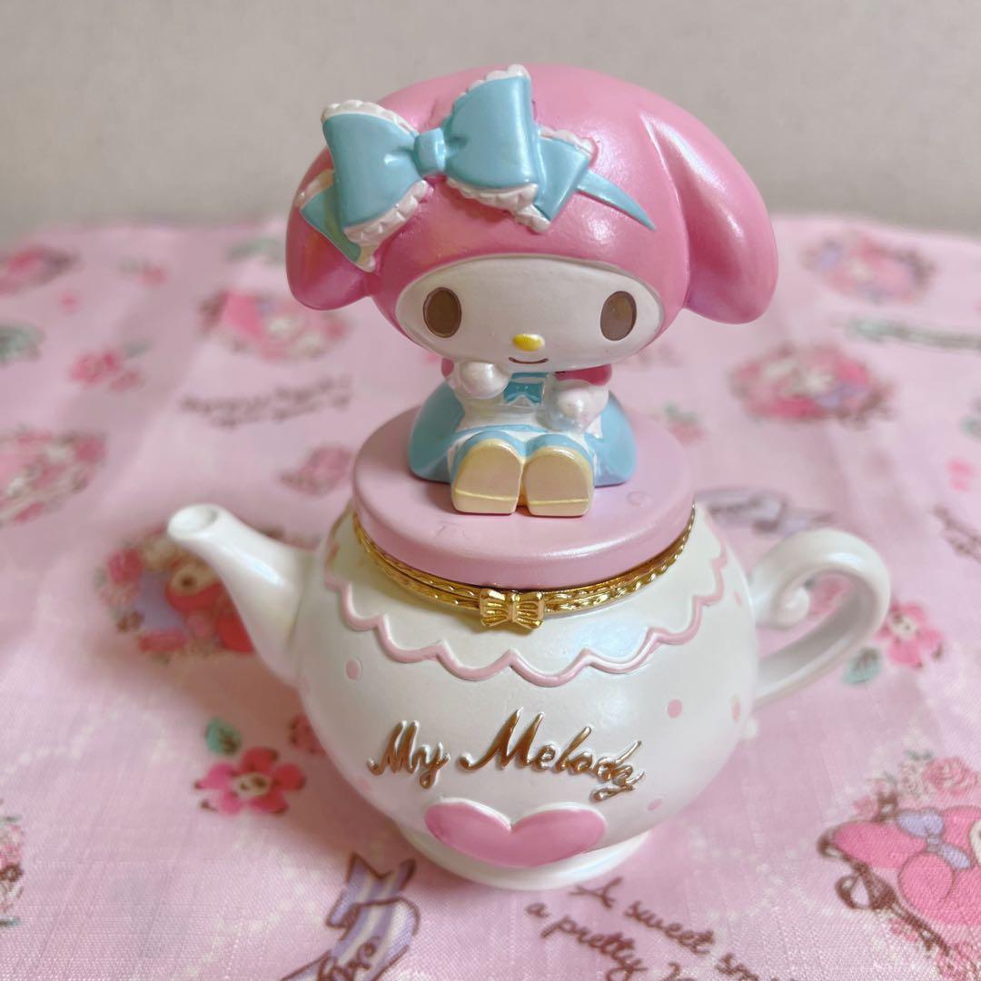 【美品】マイメロ　不思議の森　ティーポット型　小物入れ