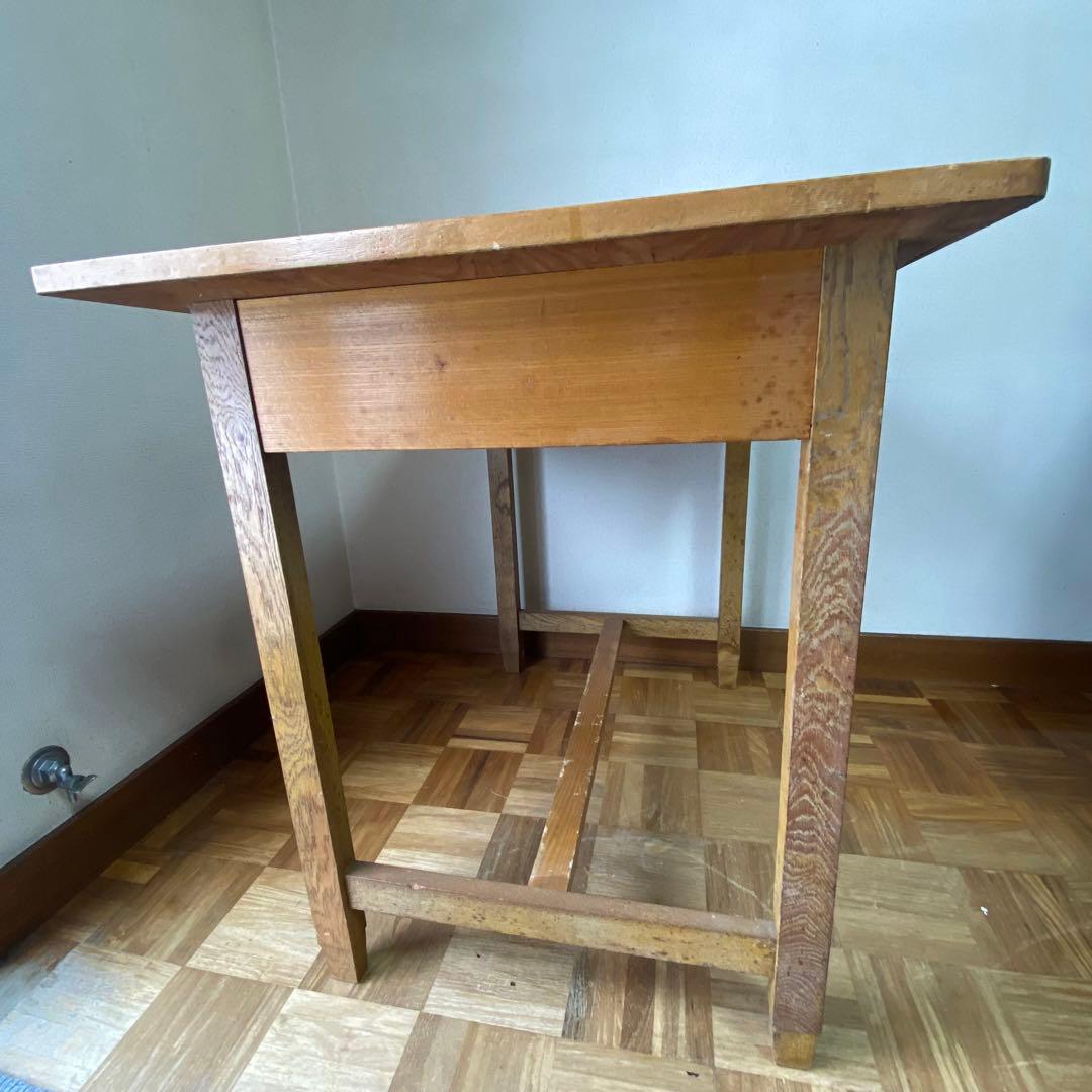 長期保管品 木製机 ウッドデスク 釘打ち 古家具 エイジング ビンテージ