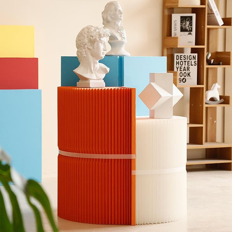 三色組み合わせ階段円柱型ディスプレイ台 直径60cm高さ78㎝ 陳列台 展示会