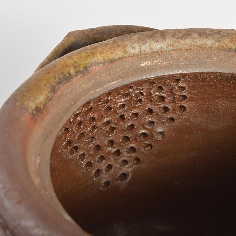 煎茶道具　備前焼　備前陶苑　般若心経刻　宝瓶　Y　R7385